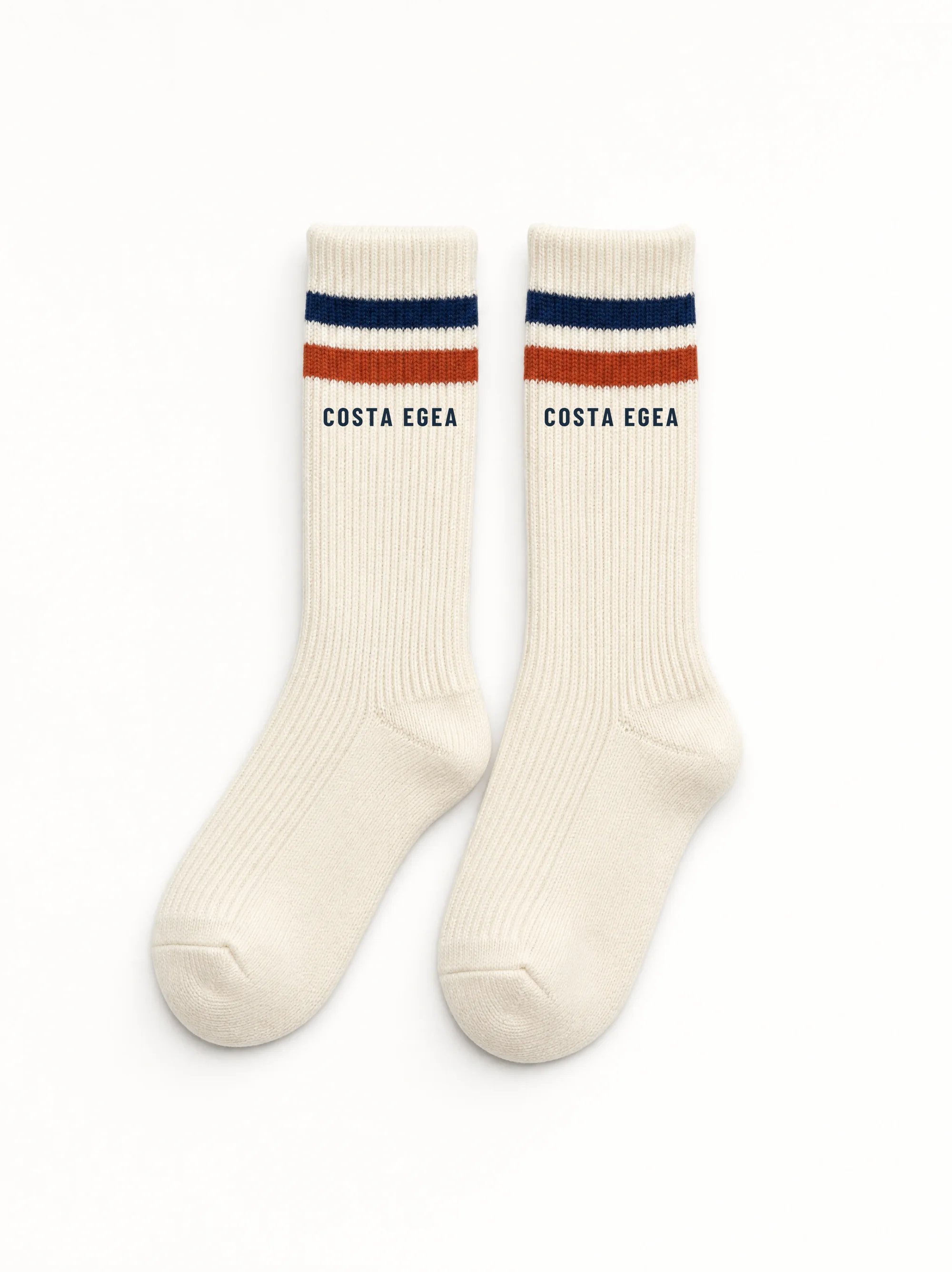 Socks in off-white, pair